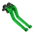 thumbnail image 1 of Palancas de freno y embrague largas únicas para Ducati MONSTER S2R 800 2005-2007, ajustables en 6 posiciones, palanca de freno de manillar de motocicleta de aleación de aluminio verde, 1 par, 1 of 7