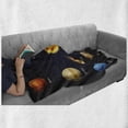 thumbnail image 6 of Educational Soft Flannel Fleece Blanket, Realistic Solar System Planets and Space Objects Asteroids Comet Universe Space, Cozy Plush for Indoor and Outdoor Use, 50" x 60", Multicolor, by Ambesonne, 6 of 6