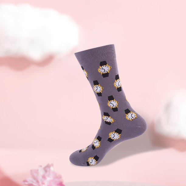 Calcetines Calcetines largos casuales unisex Calcetines coloridos de moda Moda elástica para el hogar al aire libre Ygjytge Púrpura Única para Hombre
