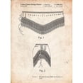 thumbnail image 2 of Borders, Cole 12x14 White Modern Wood Framed Museum Art Print Titled - PP685-Vintage Parchment Belly Dancing Belt Poster, 2 of 4