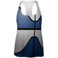 thumbnail image 1 of Championship Basketball Navy Blue & White All Over Womens Work Out Tank Top, 1 of 2