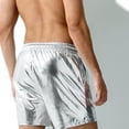 thumbnail image 4 of Men Boxers Shorts Shiny Underwear Stretch Short Pants Medium Waist Beach Shorts, 4 of 10