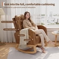 thumbnail image 3 of GloryStar High Back Nursery Rocking Chair, Modern Glider with Sturdy Wood Legs for Nursery Furniture, 3 of 8