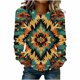 thumbnail image 3 of TaTaai Women's Retro Western Print Round Neck Long Sleeve Sweatshirt Fashion Casual Regular Shoulder Loose Top Soft for Daily Party Work Vacation Gift, 3 of 4