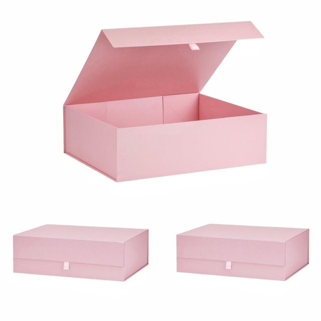 Caja de Regalo PLINJOY Extragrande Rosa 42x36x14 cm Paquete de 3