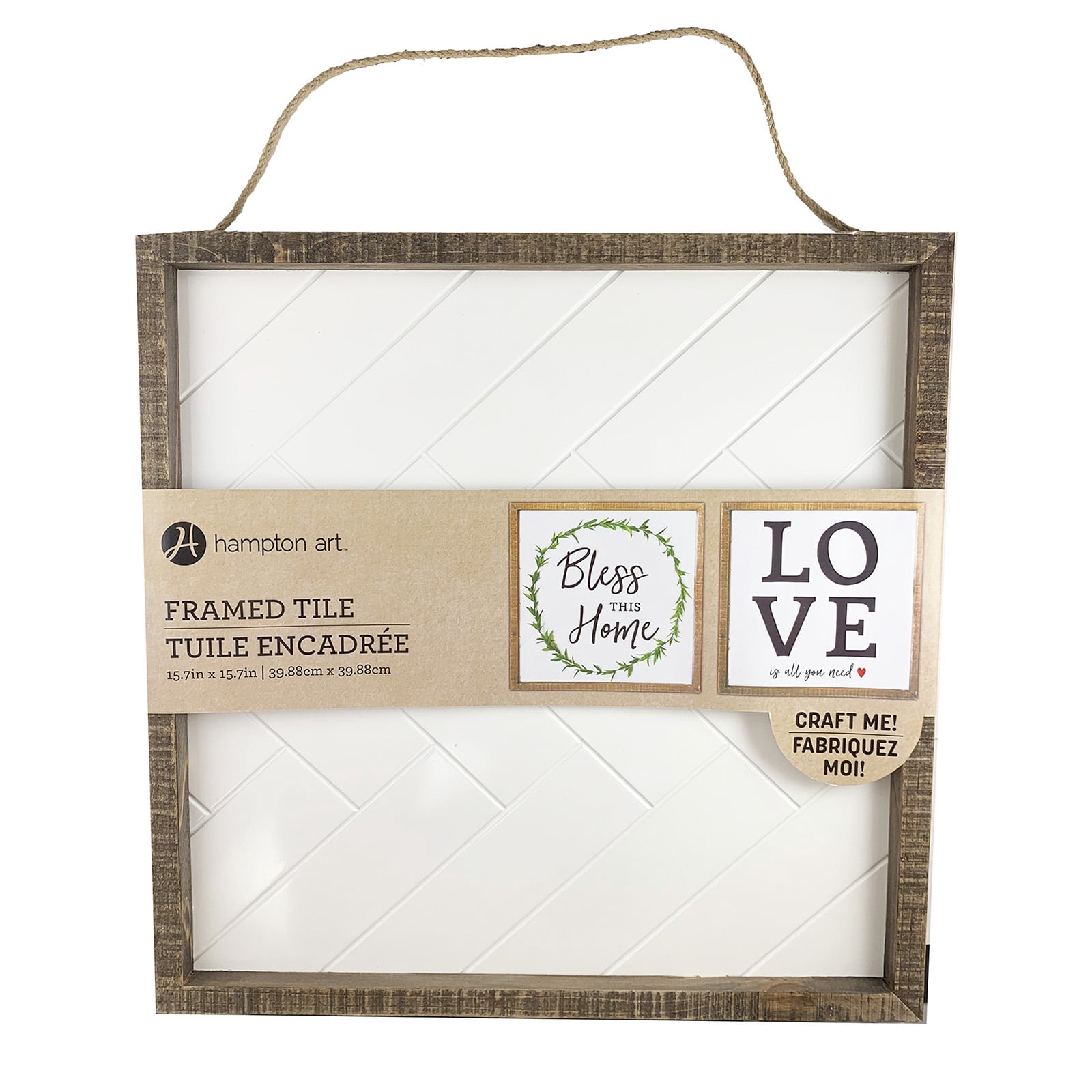 Hampton Art Rustic Frame Subway Tile 16x16