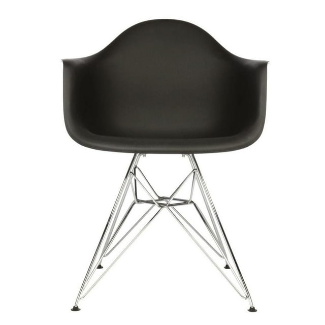 Take me Home Furniture Chair ideal for Kitchen and Dining Room, Bucket Chair Metal Legs, Chrome Eiffel Legs