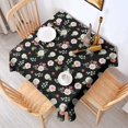 thumbnail image 2 of Pioneer Flower Floral Print Pattern Square Tablecloth, Waterproof Wipeable Spillproof Washable Table Cover for Home Kitchen Party Decor, 42"x42", 2 of 6