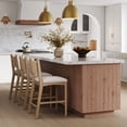 thumbnail image 2 of Nathan James Elodia Boho Counter Height Bar Stool with Back, Woven Seagrass Backrest and Solid Wood Frame, Light Brown Set of 2, 2 of 2