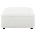 thumbnail image 2 of Upholstered Ottoman - Faux Sheepskin with Channel Design & Solid Wood Frame, 2 of 6