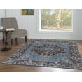 thumbnail image 5 of Linon Home Decor Emerald Area Rug Collection, Blue and Navy, 5' x 7', 5 of 5