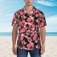 thumbnail image 2 of Yiaed Blooming Meadow Print Hawaiian Shirt for Men Short Sleeve Button Down Shirts Beach Shirts for Men,XX-Large, 2 of 7