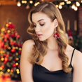 thumbnail image 1 of WIFKLSIIPG Christmas Ornaments Christmas Tree Earrings Colorful DIY Earrings Holiday Christmas Happy Ornaments Christmas Wreath Shape and Christmas Tree Shape Earrings, 1 of 7