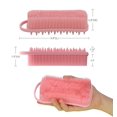 thumbnail image 3 of Depurador corporal de silicona, Depurador de ducha 2 en 1 para el cuerpo, Loofah de silicona suave para pieles sensibles, Cepillo de champú masajeador del cuero cabelludo, Cepillo corporal de doble cara, Espuma bien, Exfoliante suave (Rosa) brillar Electrónica, 3 of 3