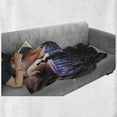thumbnail image 6 of City Soft Flannel Fleece Blanket, Futuristic Cityscape on Distant World Sci-Fi Inspired Design Planets in Sky, Cozy Plush for Indoor and Outdoor Use, 60" x 80", Orange Blue Cinnamon, by Ambesonne, 6 of 6