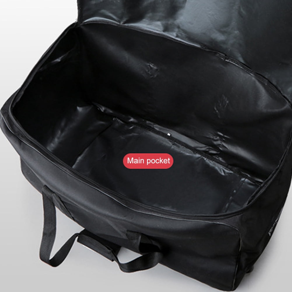 Travel Luggage Bag Foldable Wheel Bag Waterproof Travel Duffel Bag  Shoulder Straps- Use as Luggage or Backpack for Men/Women (Black)