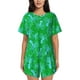 thumbnail image 1 of Fotbe Octopus1 Conjunto de Pijama Estampado para Mujer, 2 Piezas, Ropa de Dormir con Camiseta de Manga Corta y Shorts Suaves-Large, 1 of 6