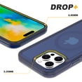 thumbnail image 4 of Allytechgroup Magnetic Translucent Back Case Cover for Apple iPhone 16 Pro, Rugged Bumper Heavy Duty Shockproof Anti-Scratch Protective Stylish Phone Case for Women Men, Darkblue, 4 of 5