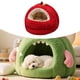 thumbnail image 5 of Cama cueva para gatos, casa para perros pequeños, cojín desmontable, refugio portátil semicerrado para mascotas, refugio para mascotas de invierno L, 5 of 8