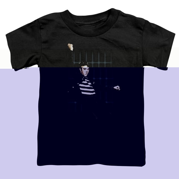Elvis Presley Blue Bars Toddler T-Shirt Black