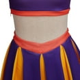 thumbnail image 6 of Women's Anime Cheerleader Crop Top and Mini Skirt Set High School Sleeveless Uniform, 6 of 7