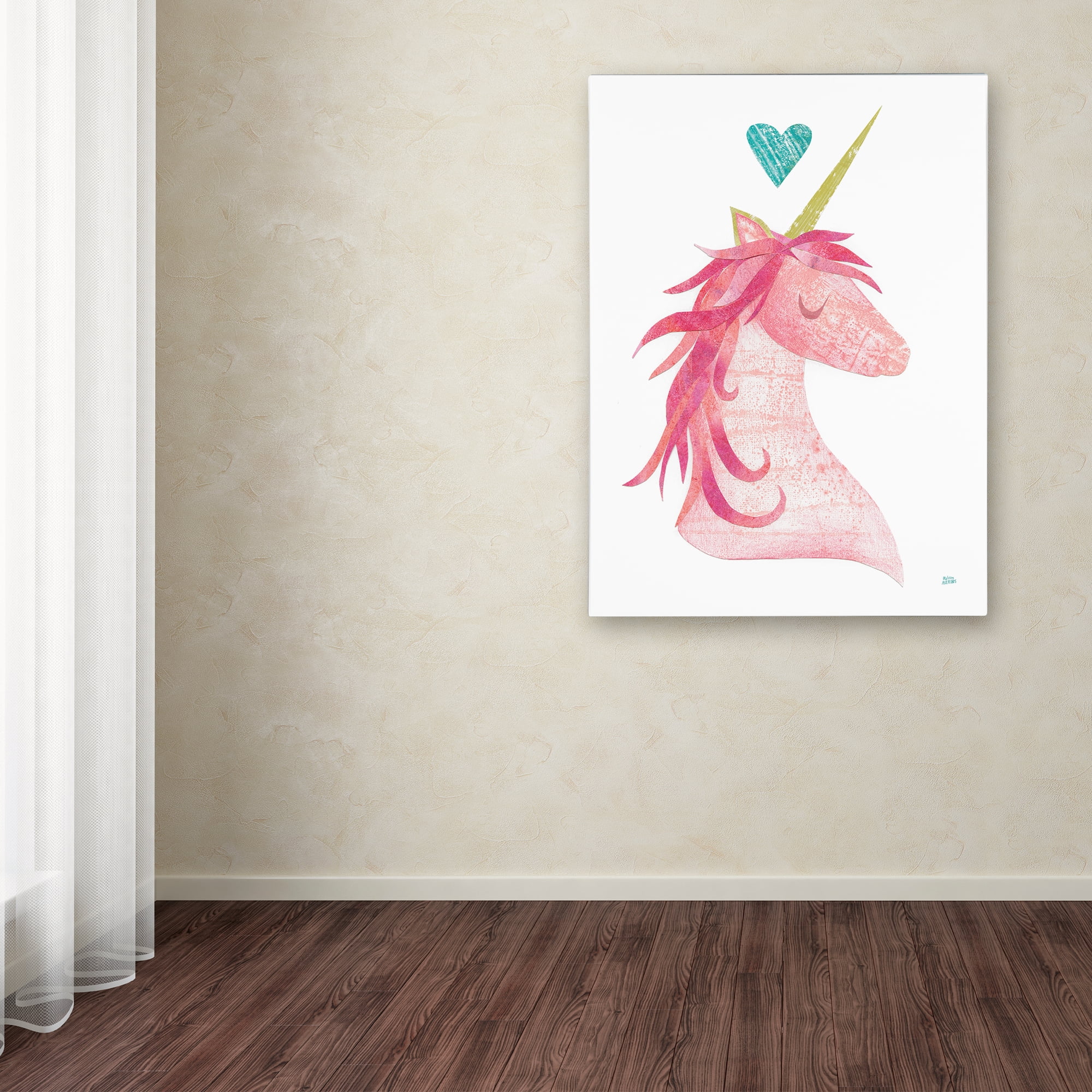 Trademark Fine Art 'Unicorn Magic I Heart' Canvas Art by Melissa Averinos
