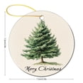 thumbnail image 2 of Vintage Watercolor Christmas Tree Christmas Ceramic Ornament Farmhouse Holiday Winter Gift Christmas Decoration Keepsake Ornament Ornament for Christmas Tree Housewarming Gift, 2 of 8