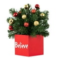 thumbnail image 3 of Haute Decor 13 Inch Believe Classic Greenery Christmas Decoration, 3 of 3