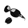 thumbnail image 1 of Lentes De Sol  Wünd Plegables Mujer Retro Uv400 Grandes De Moda Modelo Negro, 1 of 5