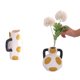thumbnail image 4 of Jarrón de cerámica pintado, muebles de hotel sencillos, forma de tetera, arreglo floral, 4 of 7