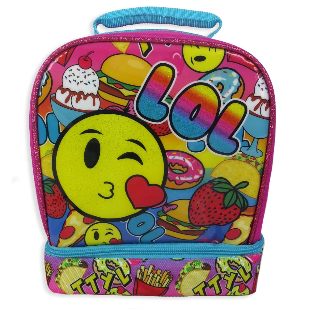 EMOJI DUAL COMPARTMENT LUNCH BAG