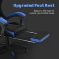 thumbnail image 2 of Bigzzia Gaming Chair with Footrest, Computer Chair with Lumbar Support Height Adjustable with 360°-Swivel Seat and Headrest for Office or Gaming(Blue), 2 of 8