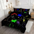 thumbnail image 3 of 3 Pieces Black Gamer Comforter Set for Boys Gaming Bedding Set Twin Size,Video Game Controller Comforter for Boys Kids Adult 3D Gamepad Microfiber, 3 of 6