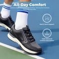 thumbnail image 3 of FitVille Tennis and Pickleball Sneakers Wide Toe Box and Arch Support Indoor Outdoor Men's Athletic Shoes Black Size 14 X-Wide, 3 of 7