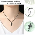 thumbnail image 4 of Birthstone Personalized Double Cross Urn Necklace Cremation Jewelry for Ashes Cross Ashes Keepsake Stainless Steel Memorial Cremation Jewelry, 4 of 8