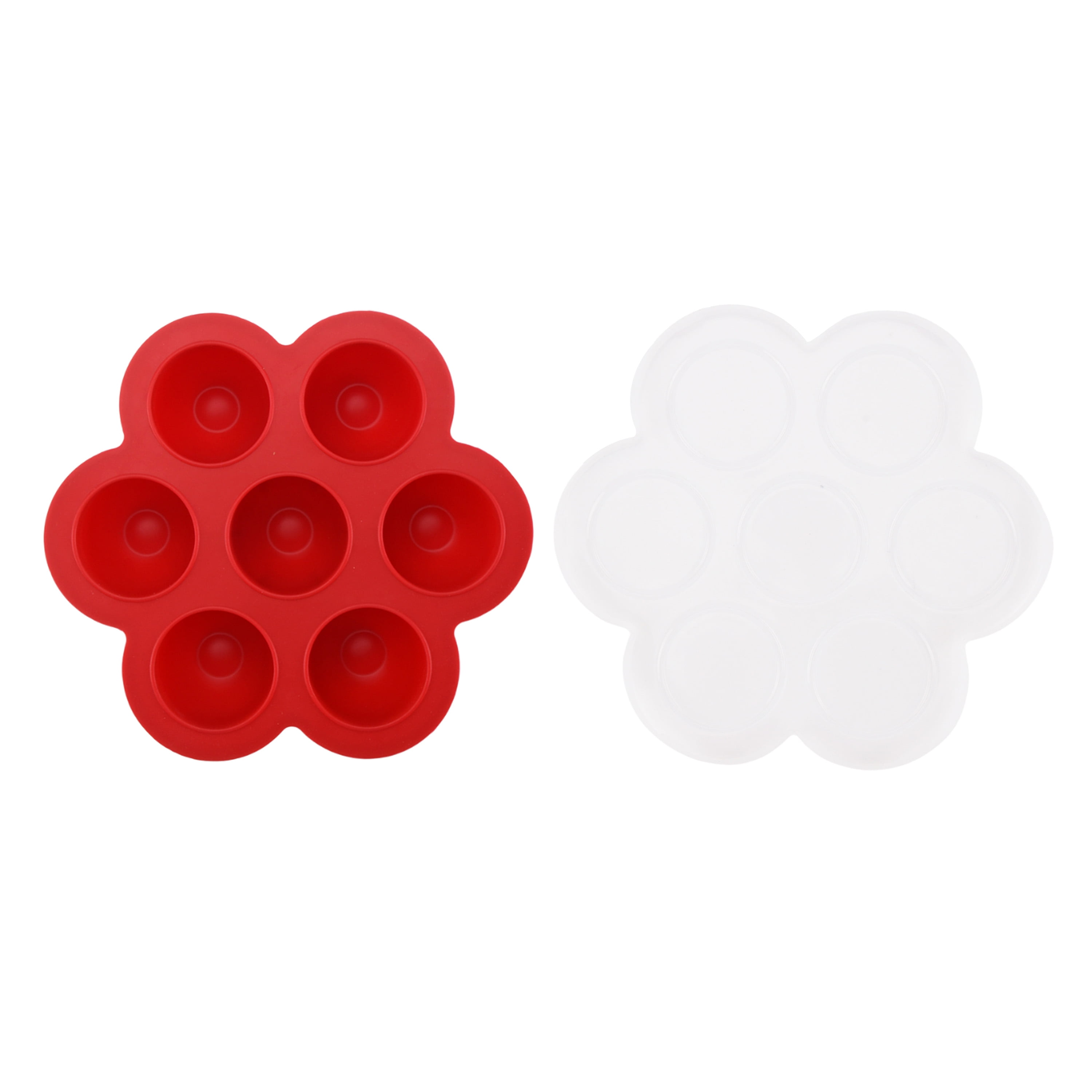 Mainstays Silicone Egg Bite Mold with Lid, Red 