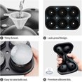 thumbnail image 4 of Máquina para hacer bolas de hielo, forma de bola de hielo reutilizable, bandeja redonda de silicona para esferas de hielo de fácil liberación con tapas y embudo para whisky, cócteles, bourbon, 4 of 5