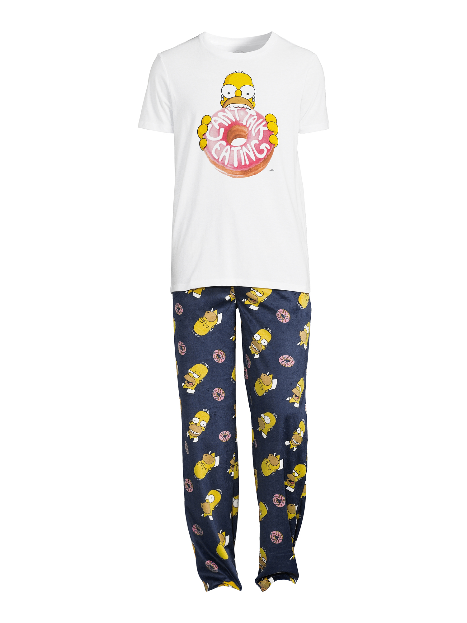 Simpsons Men's Homer Graphic Tee and Pants Sleep Set, 2-Piece, Sizes S ...