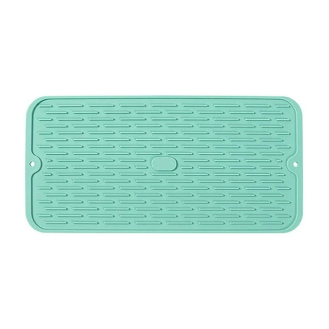 Placemats Set Clearance, Tyeign Silicone Dish Drying Mat 2024 New Kitchen Sink Silicone Draining Mat Fast Drying Stone Sink Tray Heat Silicone Mat Easy Clean Raised Edge Holds Water