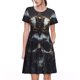 thumbnail image 1 of Balery Royal Skull With Golden Crown Vestidos sueltos de manga corta para mujer, vestidos de verano 2025, vestidos casuales de corte A con vuelo., 1 of 6