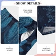 thumbnail image 4 of Kids' Pajama Pants Soft Relaxed Fit Sleep Pants Lounge Pants with Pockets Blue Leaves and Snowflakes Medium, 4 of 9