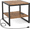 Rustic Brown, variant on End Table with Charging Station, 20" Mini Fridge Stand with Power Outlets, Heavy Duty Side Table for Living Room, Small Table Stand & Fridge Table, Black