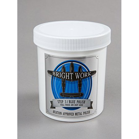 BrightWork Polish Step 3 - Blue Polish – 16 Ounce - Aviation Approved Metal Polish