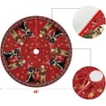 thumbnail image 6 of Christmas Tree Skirt 48 Inch, Merry Christmas Hat Wreath Dog Winter Holiday Tree Mat Decoration, 6 of 6