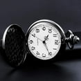 thumbnail image 7 of Set of 2 Classic Retro Pocket Watch with Chain for Men and Women, Arabic Numerals Scale Quartz Pocket Watch, 7 of 7