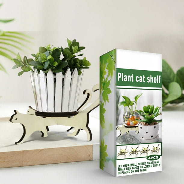 Support de plantes de bureau, support de plantes en pots succulents, porte- fleurs en bois de bureau à 3 niveaux, pour balcon et chambre à coucher  (couleur: bois