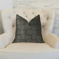 thumbnail image 2 of Plutus Licorice Black Artificial Leather Throw Pillow 12"L x20"W, 2 of 3