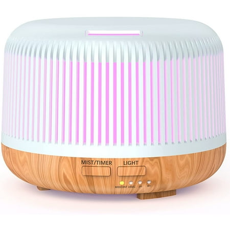 

Essential Oil Diffuser 300ml Aromatherapy Diffuser Cool Mist Humidifier with 7 Colors Lights 4 Timer Setting Waterless Auto Shut-Off for Home Office Room Innovate Hollow-Carved Design.
