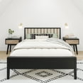 thumbnail image 2 of Max & Lily Scandinavian Full Size Bed Frame, Solid Wood Platform Bed with Headboard for Kids, 2 of 8