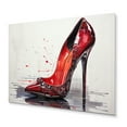 thumbnail image 2 of Designart "Black And Red High Heels Euphony VIII" Fashion Metal Art Living Room, 2 of 5